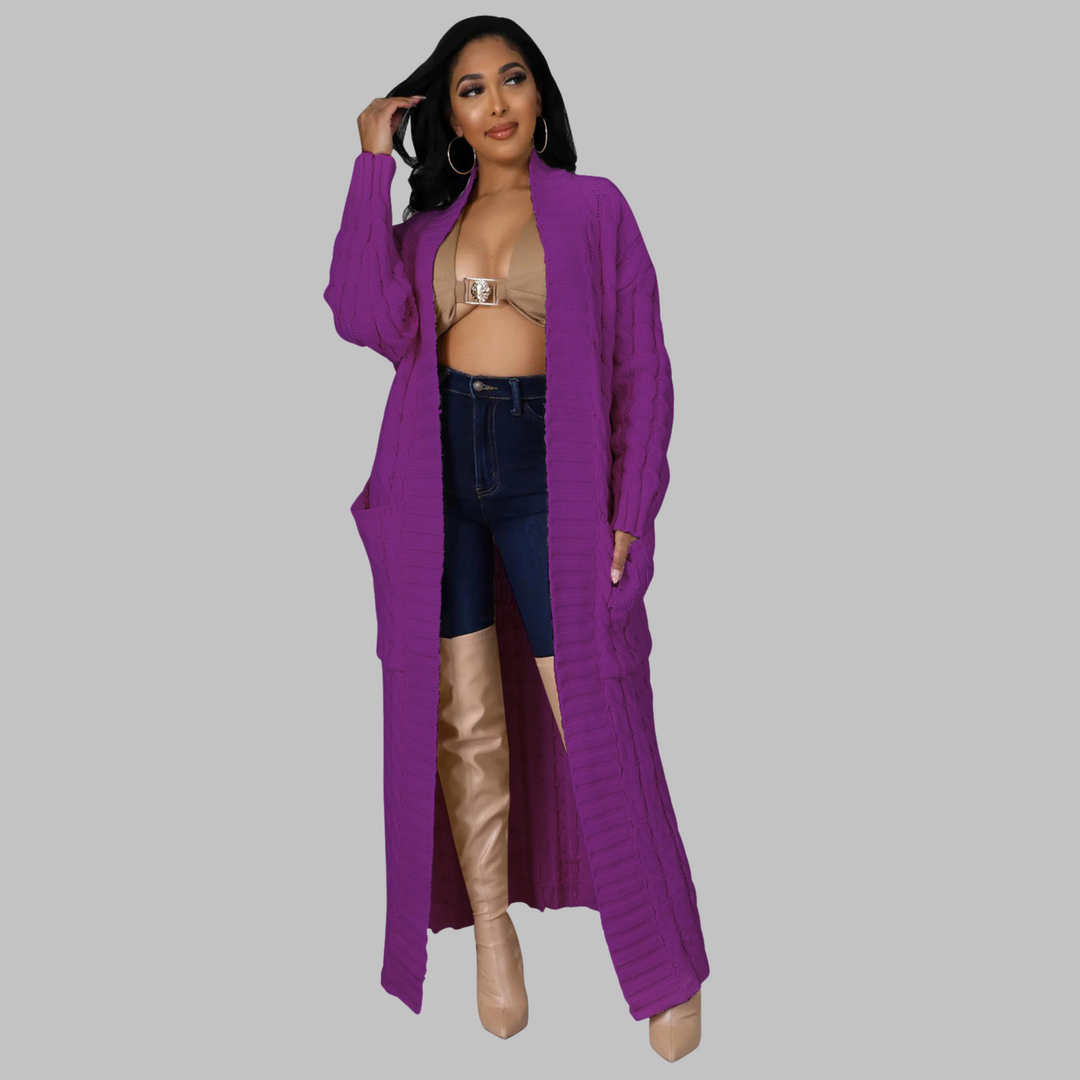 JACKIE™ - Casual Long-Sleeve Long Cardigan