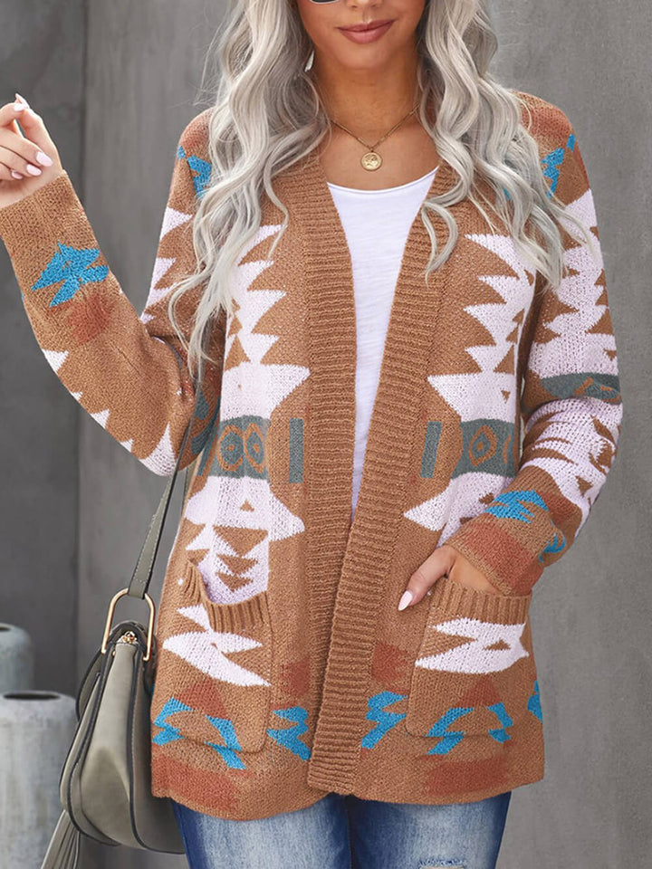 Mid Length Sweater Cardigan Coat