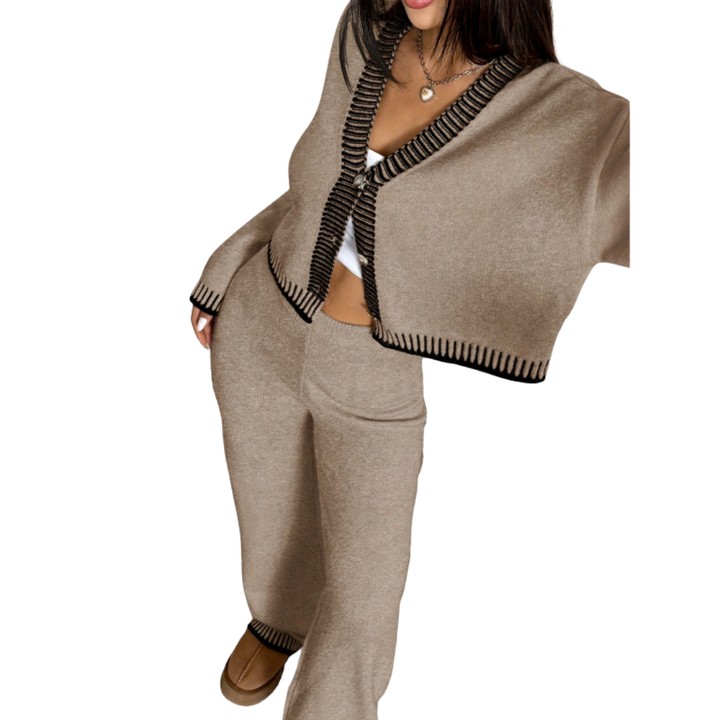 SHAMCEY™ – Striped Printed Cozy Sweater & Pants Set