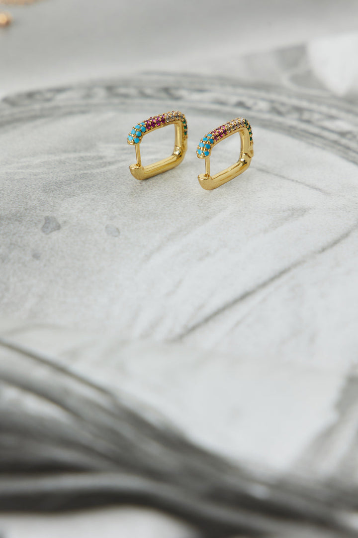 18K Gold Plated Special Talisman Earrings Multi