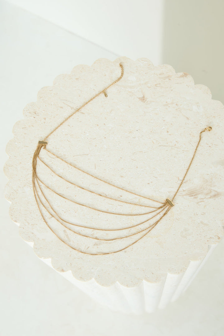 18k Gold Plated Goddess Past Necklace Gold