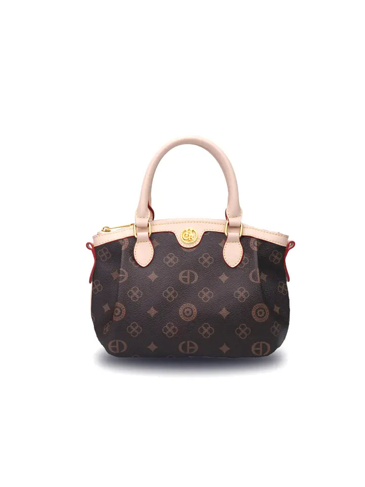 Vintage Print Large Hobo Dumpling Tote Bag