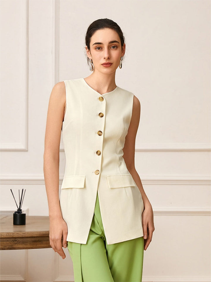 Niche Crewneck Sleeveless Niche  Cardigan Vest Shirt