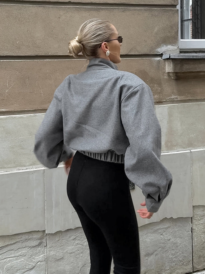 Relaxed Wool Short Jacket