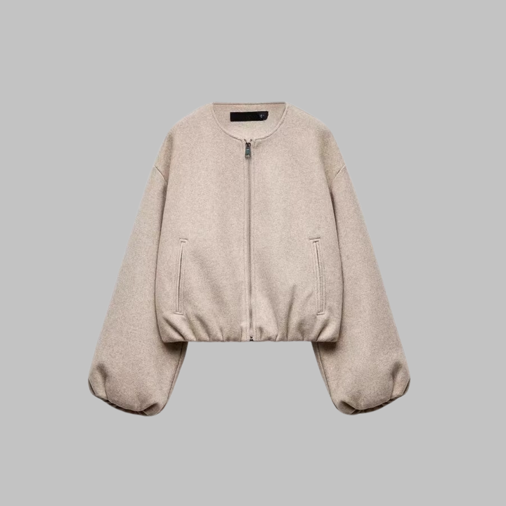 OVALIE™ - Chic Long Sleeve Zipper Crop Top Jacket