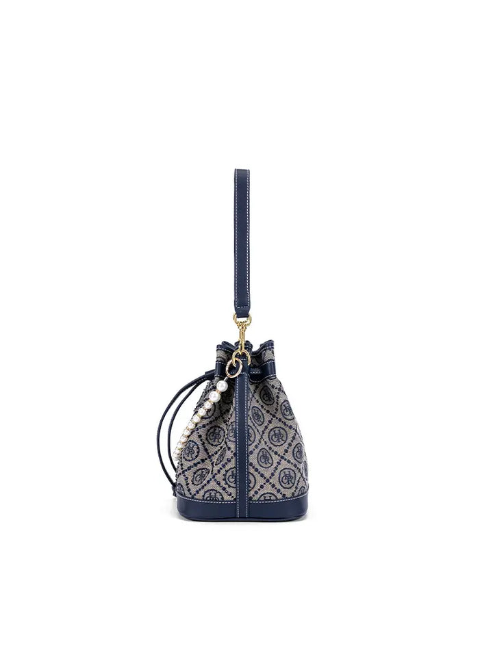 Jacquard Star Crossbody Bucket Bag