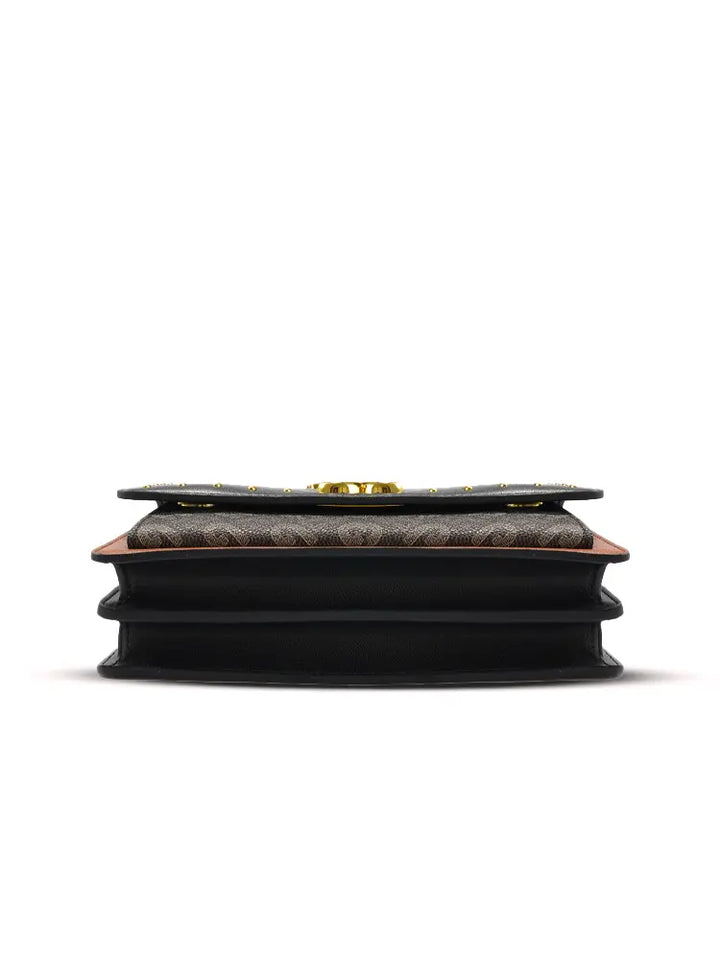 Vintage Studded Chain Crossbody Box Bag