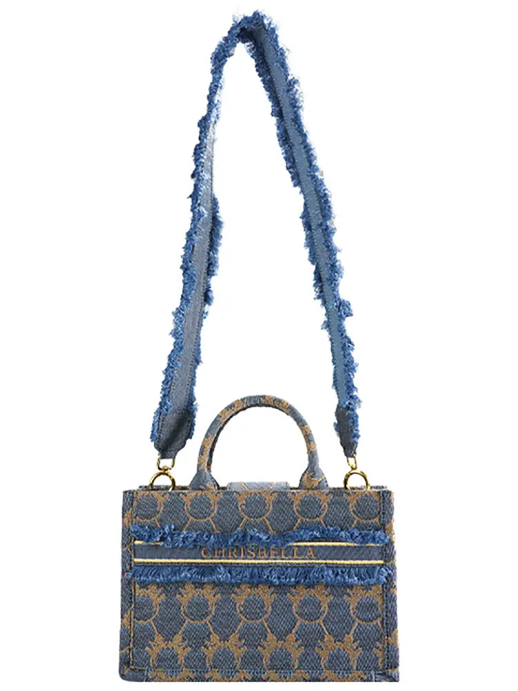 Denim Tote Shoulder Bag