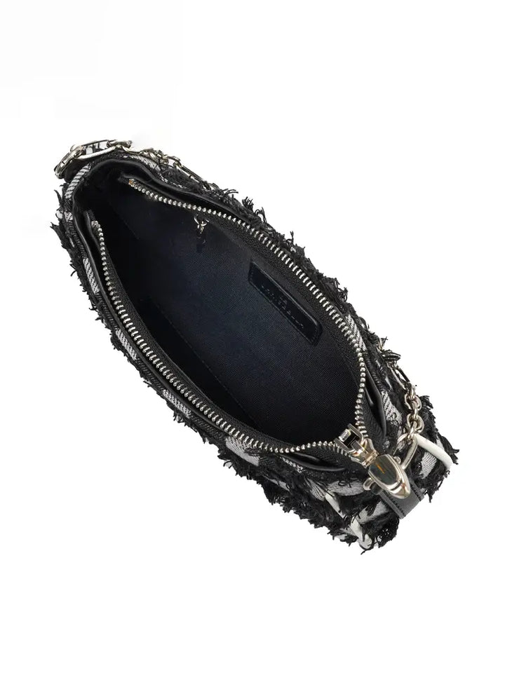 Checkerboard Chain Top Handle Shoulder Bag