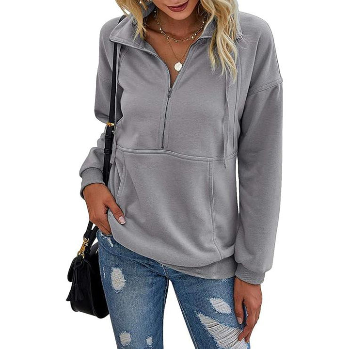 ANNIE™ - Lapel Zip-Up Sweatshirt for Women Casual Pullover