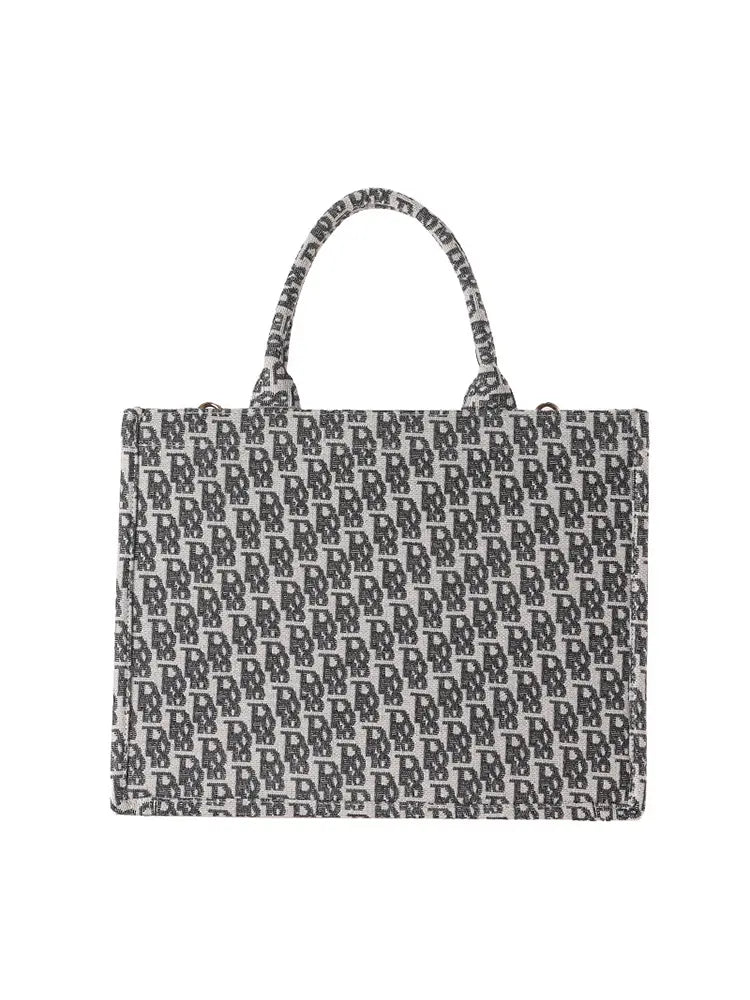 New Creative Canvas Tote Bag with Chinese-Inspired Print