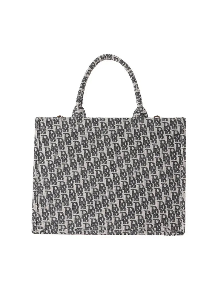 New Creative Canvas Tote Bag with Chinese-Inspired Print