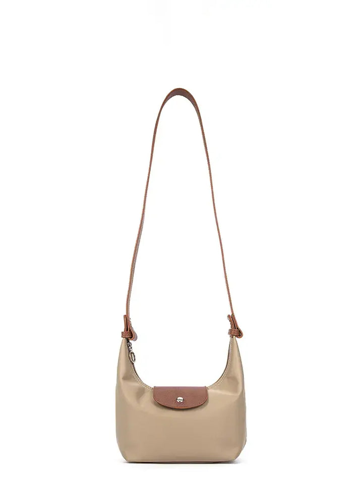 Colorblock PU Leather Dumpling Shoulder & Crossbody Bag