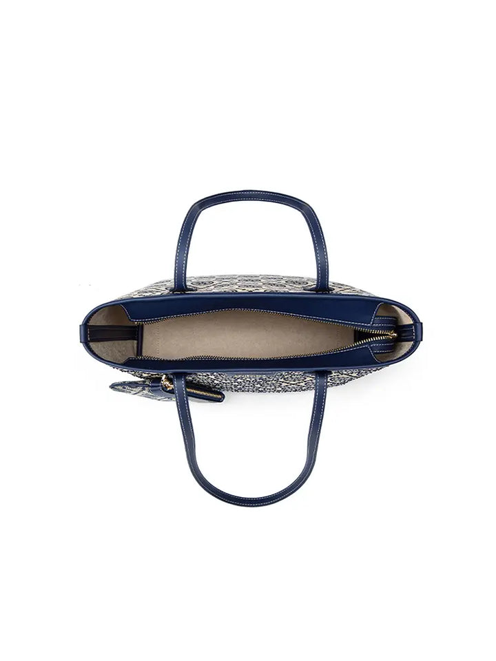 Jacquard Star Rhinestone Tote Bag