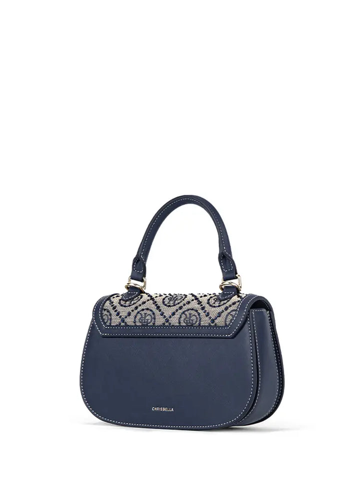 Spring Jacquard Star Top Handle Bag