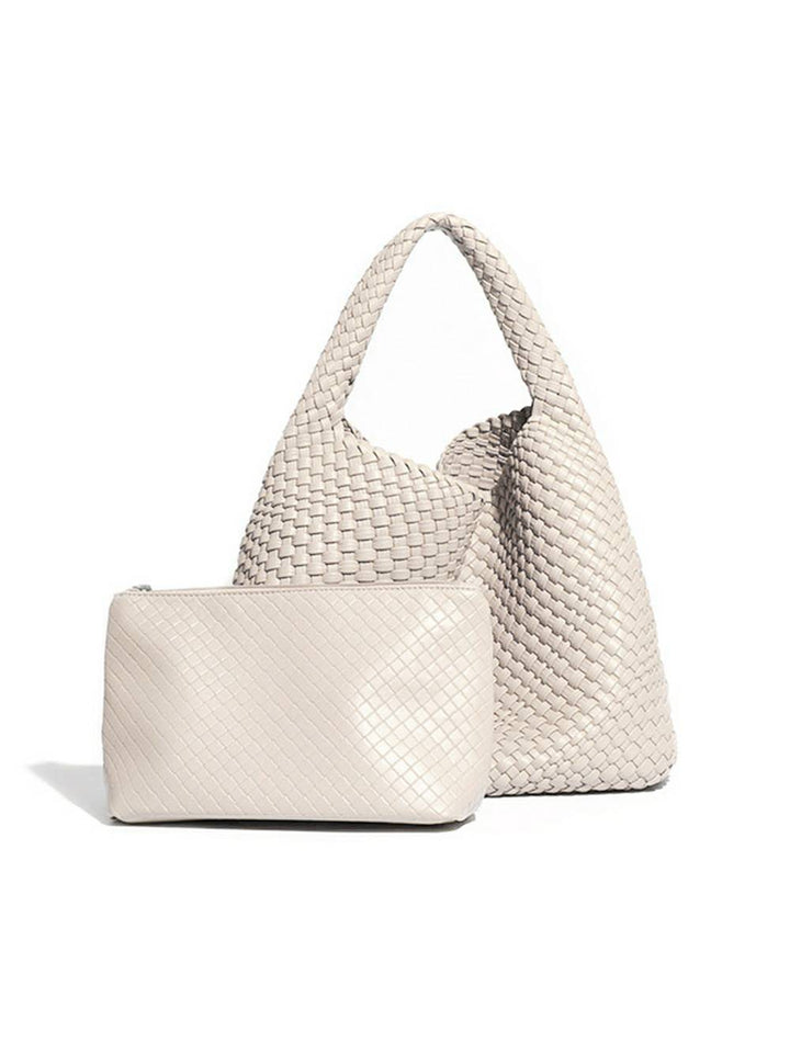 Recycled Vegan Intrecciato Shoulder Bag