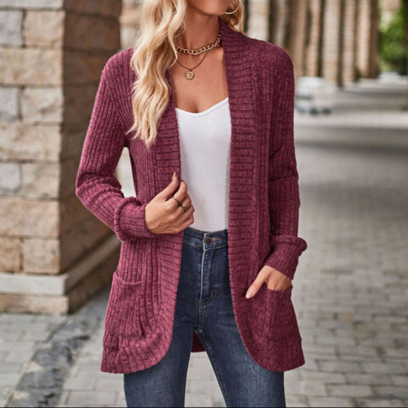 LUCILLE™ - Cozy Lightweight Long-Sleeve Open Front Cardigan