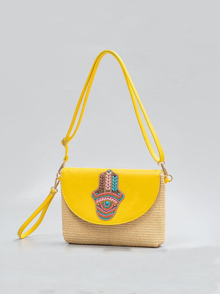 Grass Woven Crossbody Bag