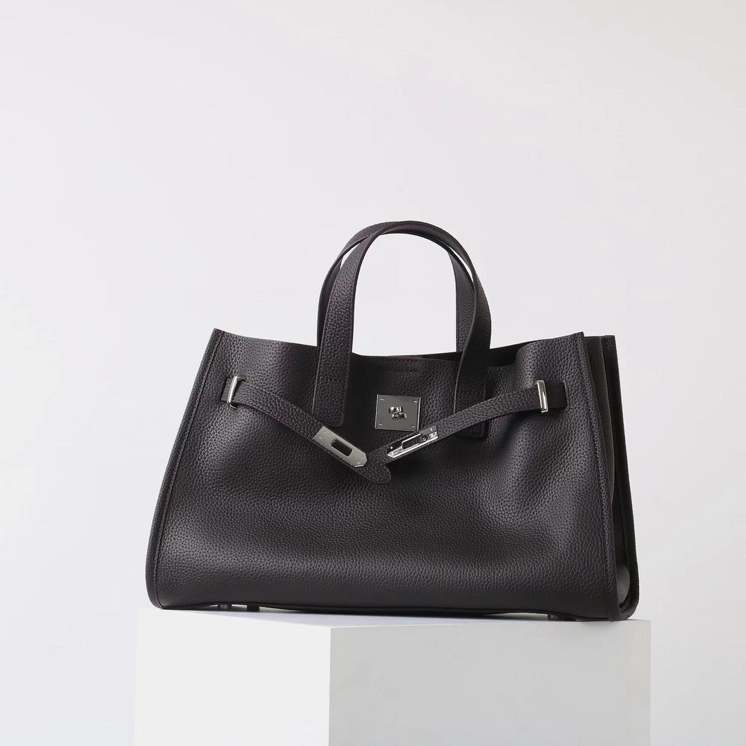 BEVERLEY™ - Large Capacity Genuine Cowhide Leather Tote Bag for Work & Travel