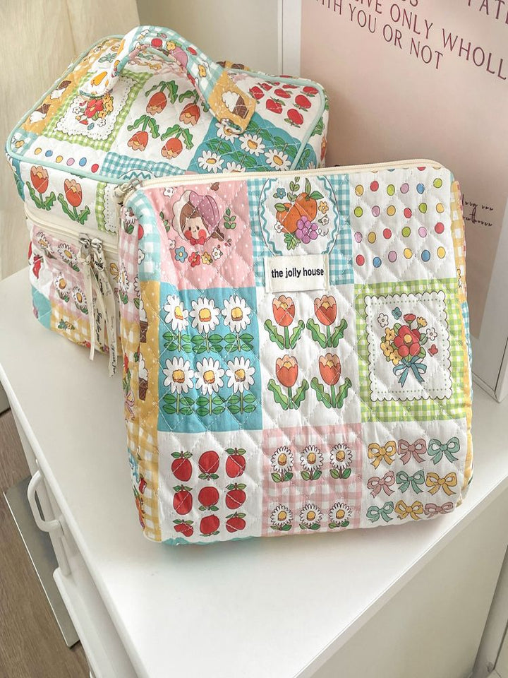 Colorful Garden Makeup Bag