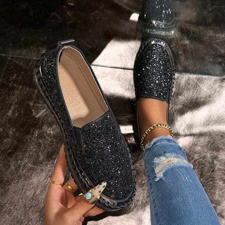 RUBEA™ - Fashionable Slip-On Glitter Loafers for Daily Wear
