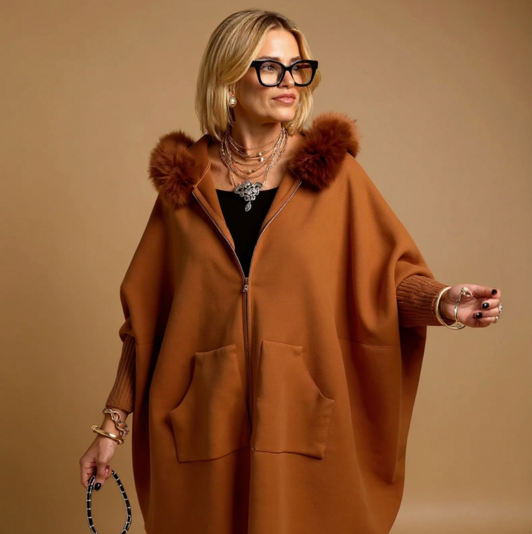 ARABELLE™ | CASUAL HOODED COAT WITH FUR COLLAR