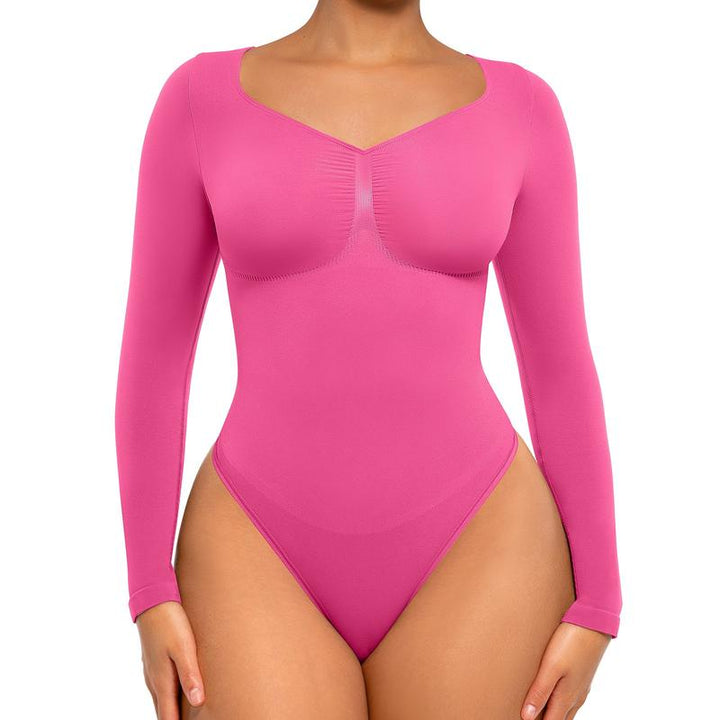 SONYA™ - Seamless Shaping Long Sleeve Thong Bodysuit for Comfort