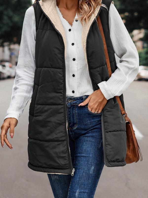 LUCY™ - Cozy Sleeveless Woven Jacket with Hood for Winter Wear