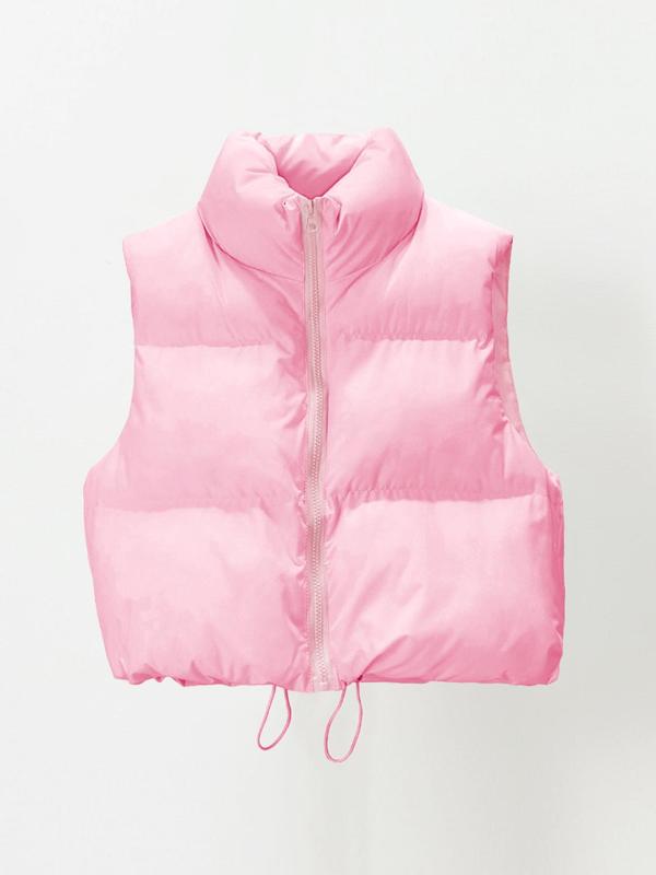 ZARA™ - Casual Stand Collar Cropped Zip Coat for Cold Weather