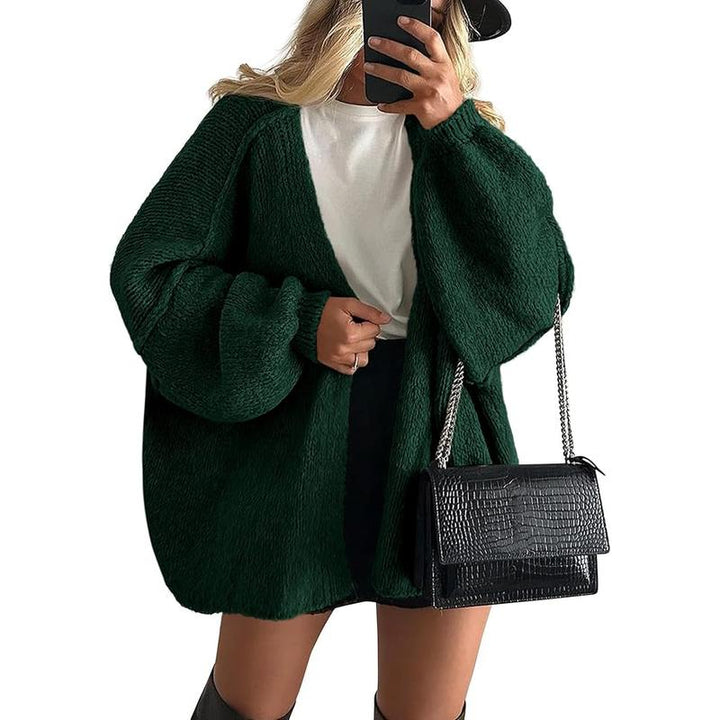 VERONIKA™ - Oversized Fit Lantern Sleeve Autumn Knit Cardigan
