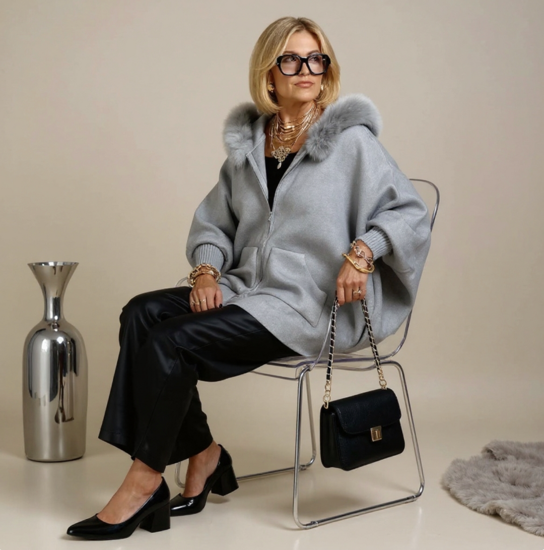 ARABELLE™ | CASUAL HOODED COAT WITH FUR COLLAR