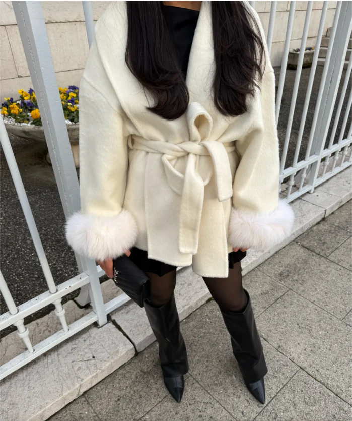 WOOLCOAT WITH FUR